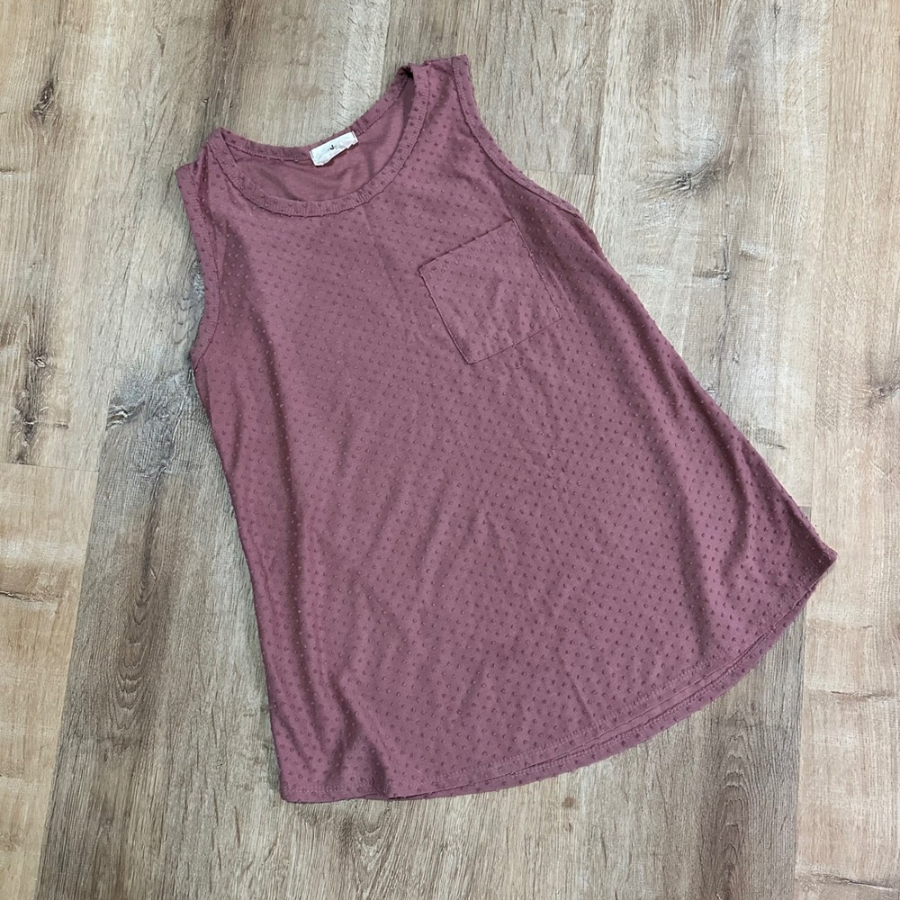 BETSEY'S BOUTIQUE | Women's‎ Pink Textured Sleeveless Top Tank Blouse, Size S
